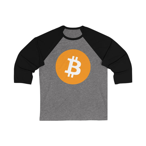 Bitcoin (BTC) Unisex 3\4 Sleeve Baseball Tee