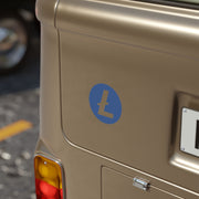 Litecoin (LTC) Transparent Outdoor Stickers, Square