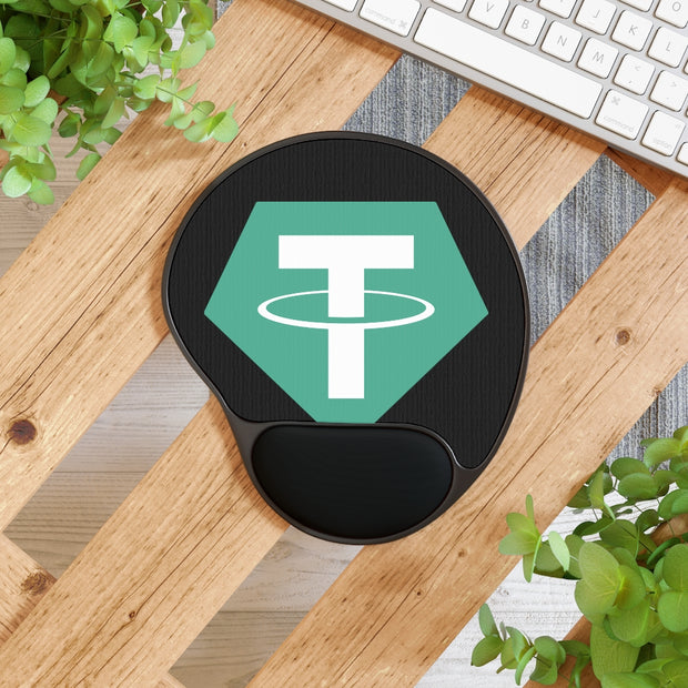 Tether (USDT) Mouse Pad With Wrist Rest