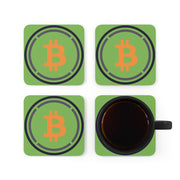 Wrapped Bitcoin (WBTC) Corkwood Coaster Set