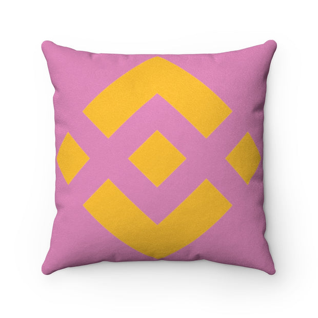 Binance Coin (BNB) Faux Suede Square Pillow