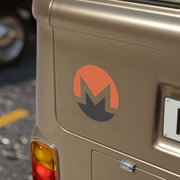 Monero (XMR) Transparent Outdoor Stickers, Square
