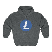 Litecoin (LTC) Unisex Heavy Blend™ Full Zip Hooded Sweatshirt