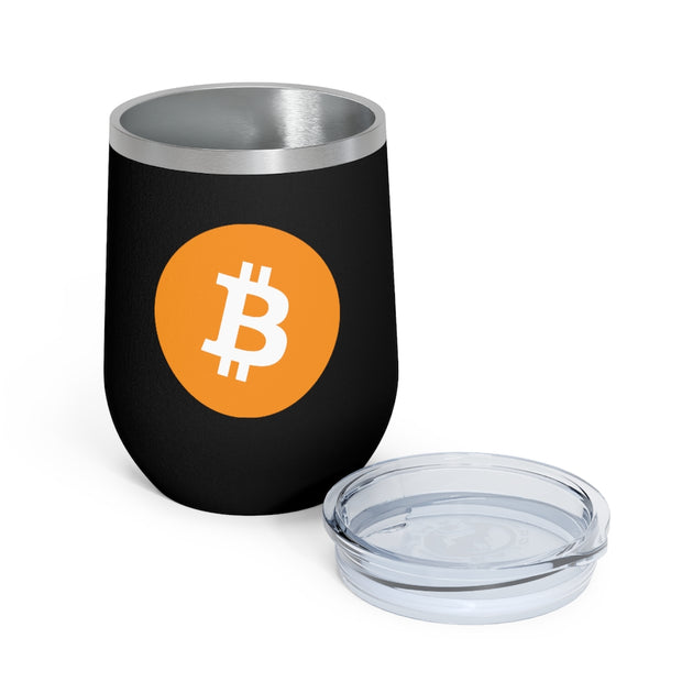 Bitcoin (BTC) 12oz Insulated Wine Tumbler