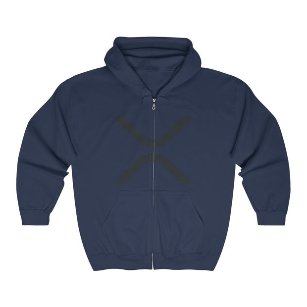 Ripple (XRP) Unisex Heavy Blend™ Full Zip Hooded Sweatshirt