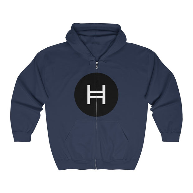 Hedera (HBAR) Unisex Heavy Blend™ Full Zip Hooded Sweatshirt