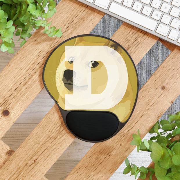 Dogecoin (DOGE) Mouse Pad With Wrist Rest
