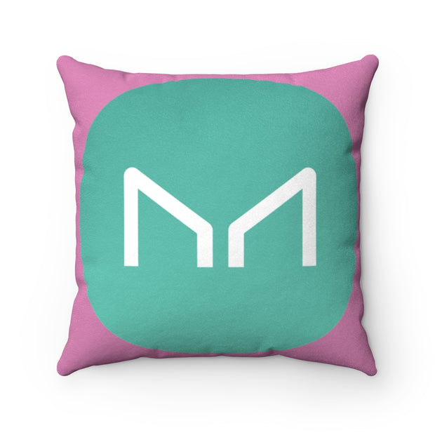 Maker (MKR) Faux Suede Square Pillow