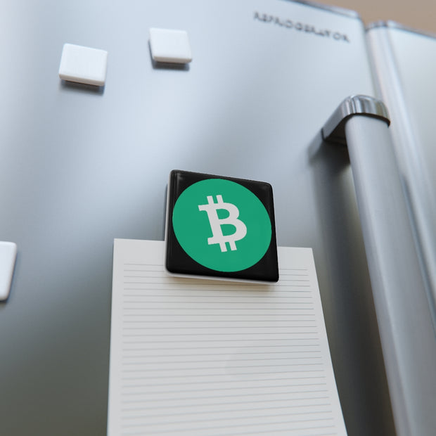 Bitcoin Cash (BCH) Porcelain Magnet, Square