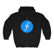 Filecoin (FIL) Unisex Heavy Blend™ Full Zip Hooded Sweatshirt
