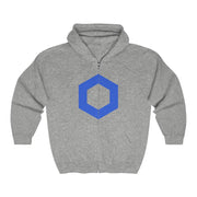 Chainlink (LINK) Unisex Heavy Blend™ Full Zip Hooded Sweatshirt