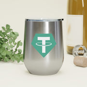 Tether (USDT) 12oz Insulated Wine Tumbler