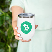 Bitcoin Cash (BCH) 12oz Insulated Wine Tumbler