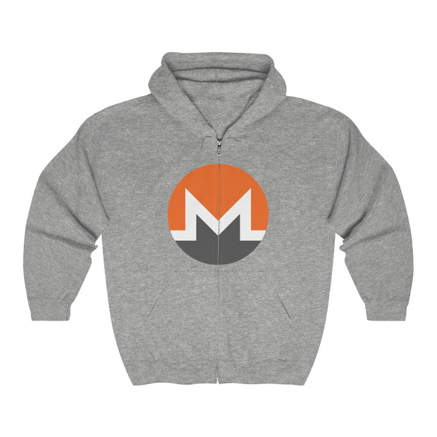 Monero (XMR) Unisex Heavy Blend™ Full Zip Hooded Sweatshirt
