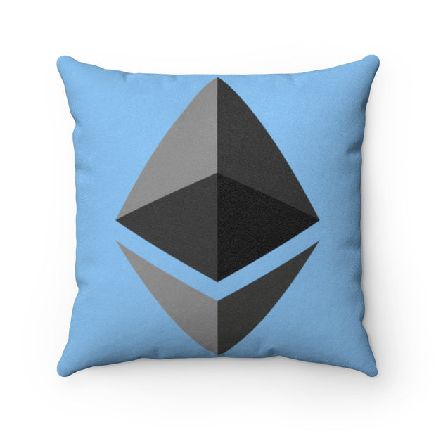 Ethereum (ETH) Faux Suede Square Pillow