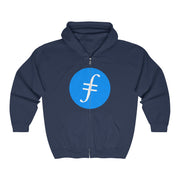 Filecoin (FIL) Unisex Heavy Blend™ Full Zip Hooded Sweatshirt