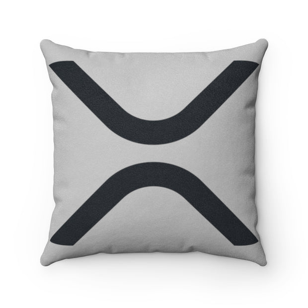 Ripple (XRP) Faux Suede Square Pillow
