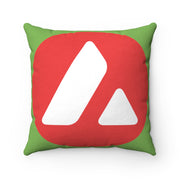 Avalanche (AVAX) Faux Suede Square Pillow
