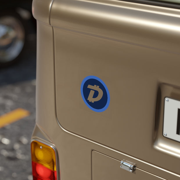 DigiByte (DGB) Transparent Outdoor Stickers, Square