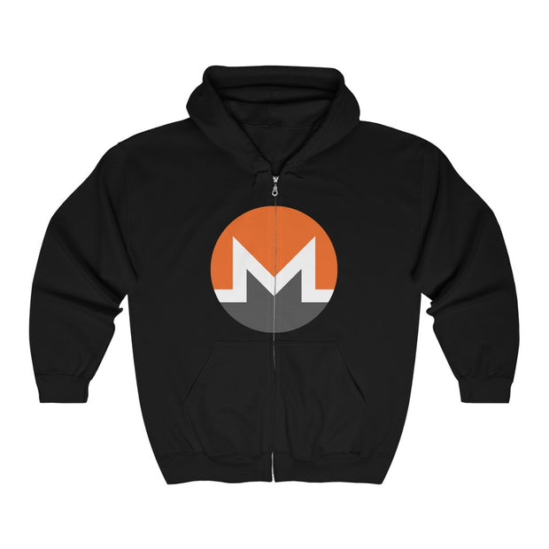 Monero (XMR) Unisex Heavy Blend™ Full Zip Hooded Sweatshirt