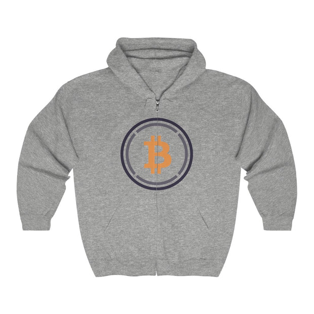 Wrapped Bitcoin (WBTC) Unisex Heavy Blend™ Full Zip Hooded Sweatshirt