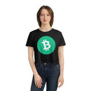 Bitcoin Cash (BTC) Women's Flowy Cropped Tee