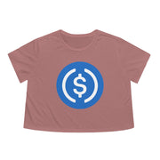 USD Coin (USDC) Women's Flowy Cropped Tee