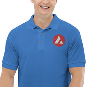 Avalanche (AVAX) Embroidered Men's Polo Shirt