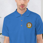 Dogecoin (DOGE) Embroidered Men's Polo Shirt
