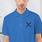 Ripple (XRP) Embroidered Men's Polo Shirt