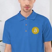 Bitcoin (BTC) Embroidered Men's Polo Shirt