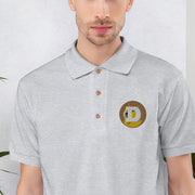 Dogecoin (DOGE) Embroidered Men's Polo Shirt