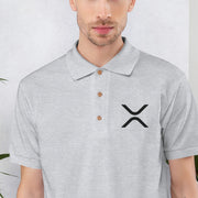 Ripple (XRP) Embroidered Men's Polo Shirt