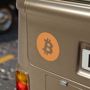 Bitcoin (BTC) Transparent Outdoor Stickers, Square