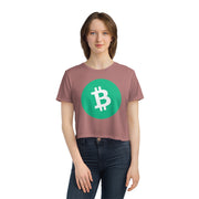 Bitcoin Cash (BTC) Women's Flowy Cropped Tee