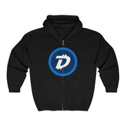 DigiByte (DGB) Unisex Heavy Blend™ Full Zip Hooded Sweatshirt
