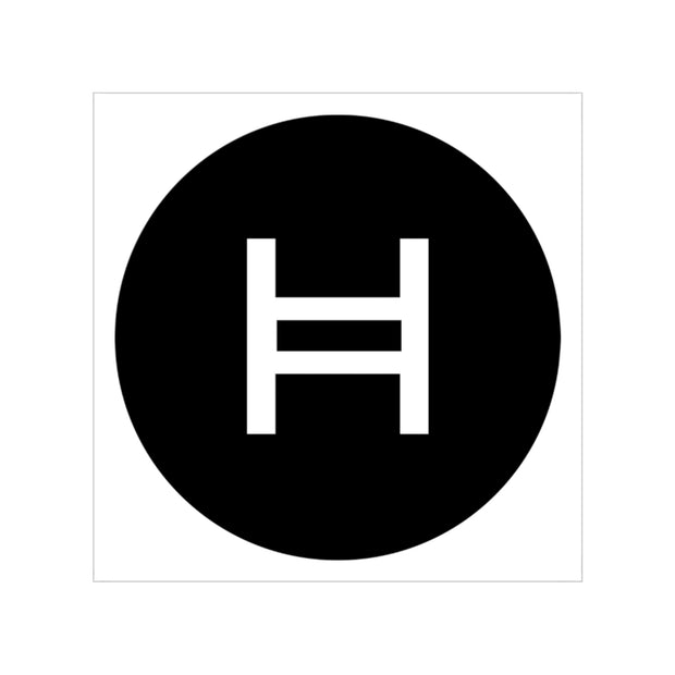 Hedera (HBAR) Transparent Outdoor Stickers, Square