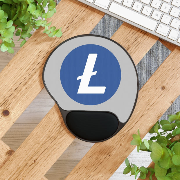 Litecoin (LTC) Mouse Pad With Wrist Rest