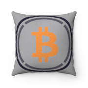 Wrapped Bitcoin (WBTC) Faux Suede Square Pillow