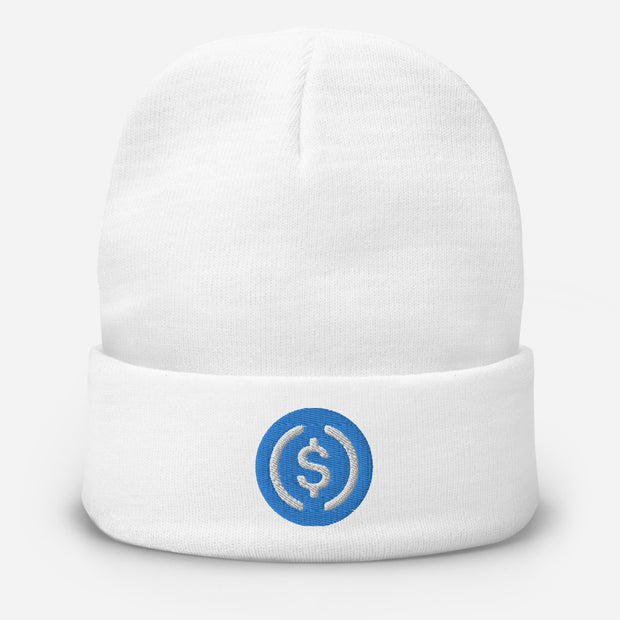USD Coin (USDC) Embroidered Beanie