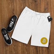 Bitcoin (BTC) Men's Fleece Shorts  - Embroidered