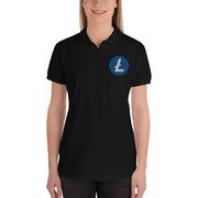 Litecoin (LTC) Embroidered Ladies' Polo Shirt