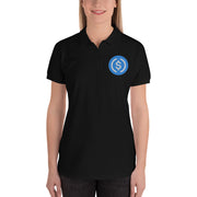 USD Coin (USDC) Embroidered Ladies' Polo Shirt