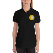 Bitcoin (BTC) Embroidered Ladies' Polo Shirt