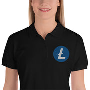 Litecoin (LTC) Embroidered Ladies' Polo Shirt