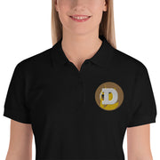 Dogecoin (DOGE) Embroidered Ladies' Polo Shirt
