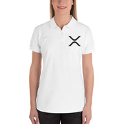 Ripple (XRP) Embroidered Ladies' Polo Shirt