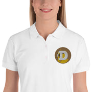 Dogecoin (DOGE) Embroidered Ladies' Polo Shirt
