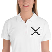 Ripple (XRP) Embroidered Ladies' Polo Shirt