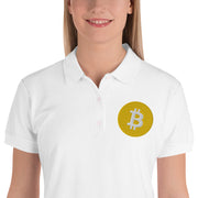 Bitcoin (BTC) Embroidered Ladies' Polo Shirt